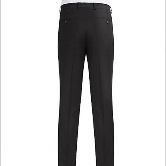 Men’s Slim Fit Black Suit Pants - Picture 2 of 8